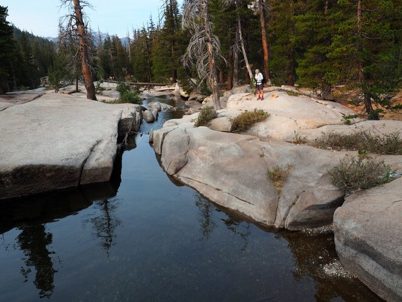 Granite outcrops along Return Creek in Virginia Canyon.