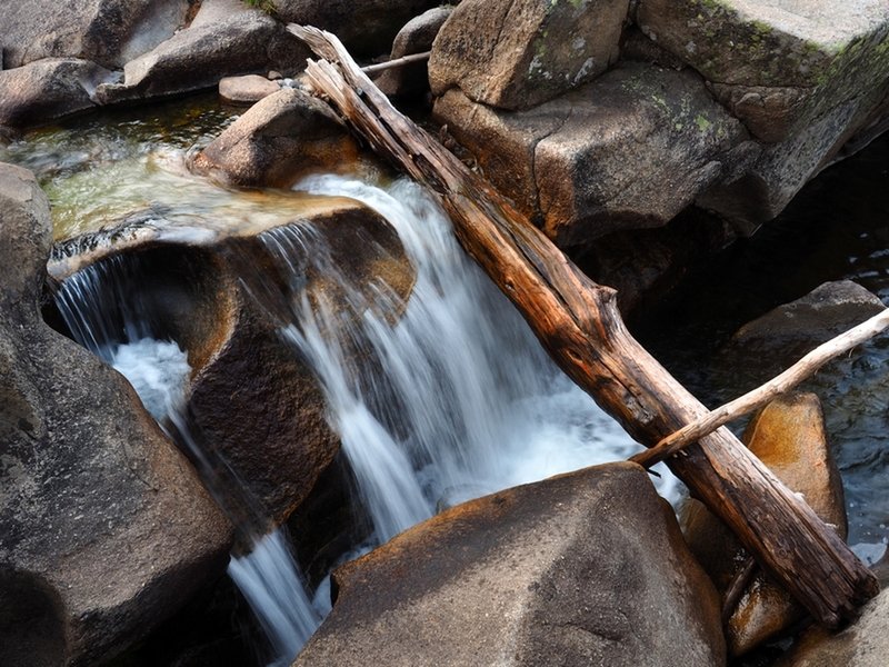 A small waterfall along Return Creek.