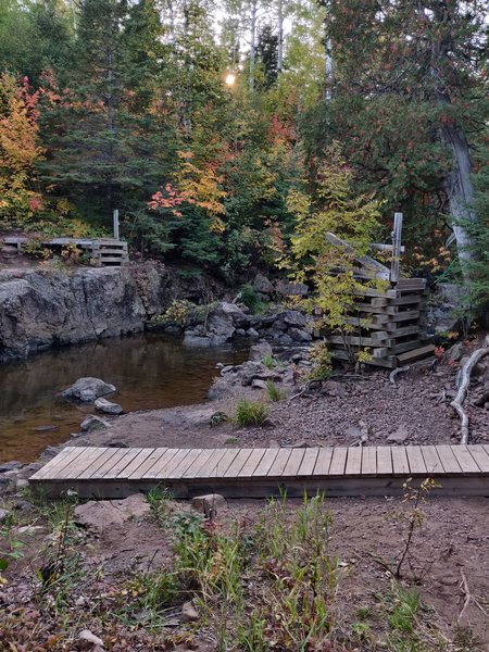 The Split Rock River Bridge is currently out.