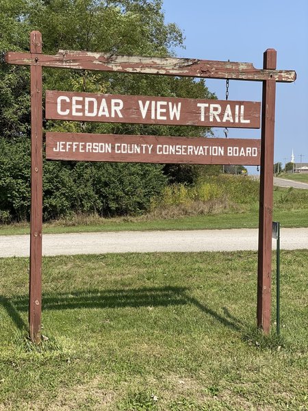 Cedar View trail sign