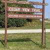 Cedar View trail sign