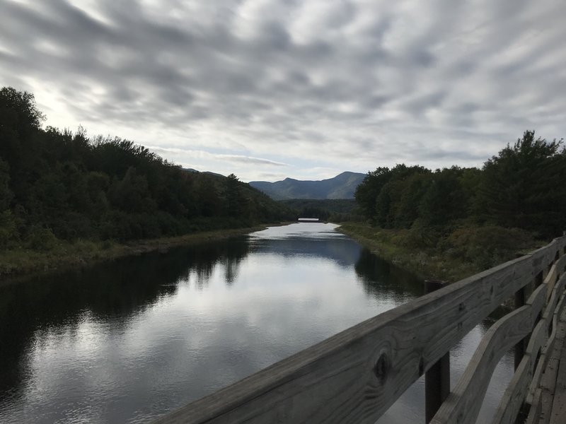 Mottled Clouds over the hydro river.