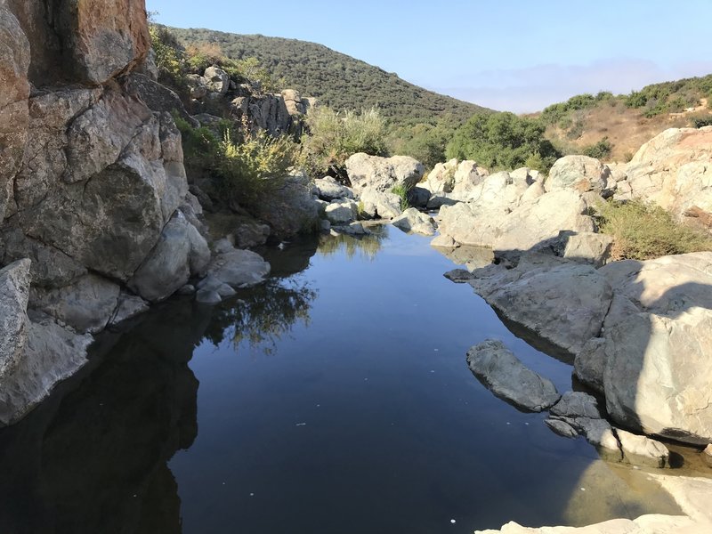 The view downstream from the falls