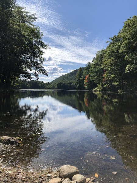 Lake by the parking area