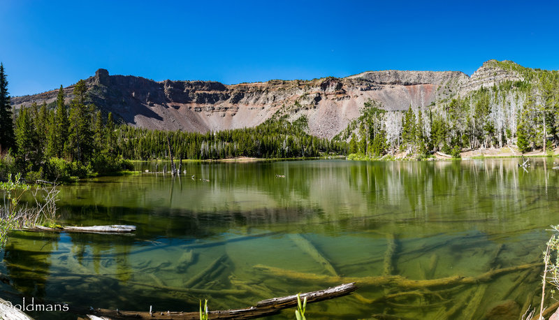 The first view across the lake.