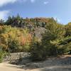 Mascot Mine tailings and cliff face.