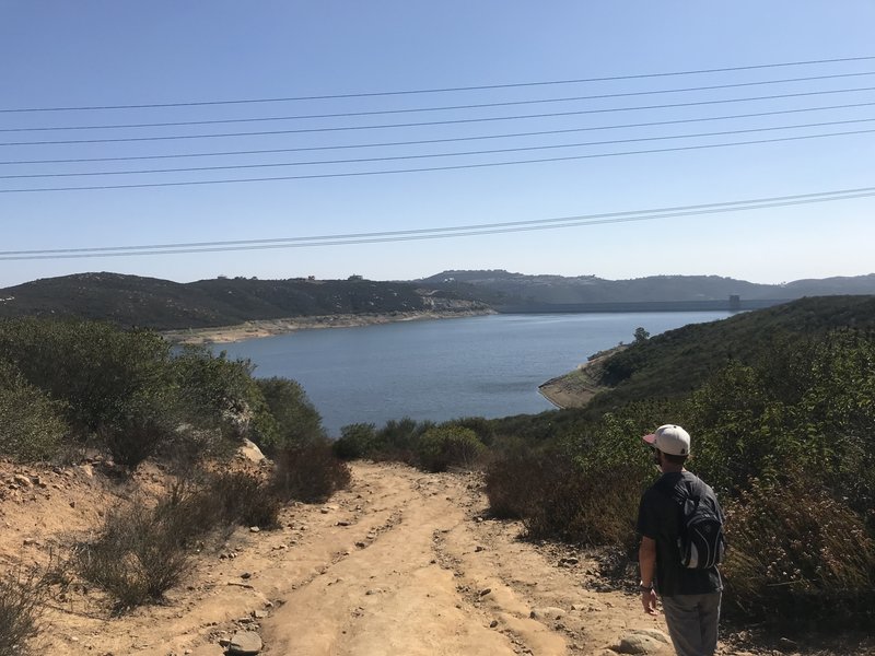 Ridgeline Maintenance Road overlooking reservoir