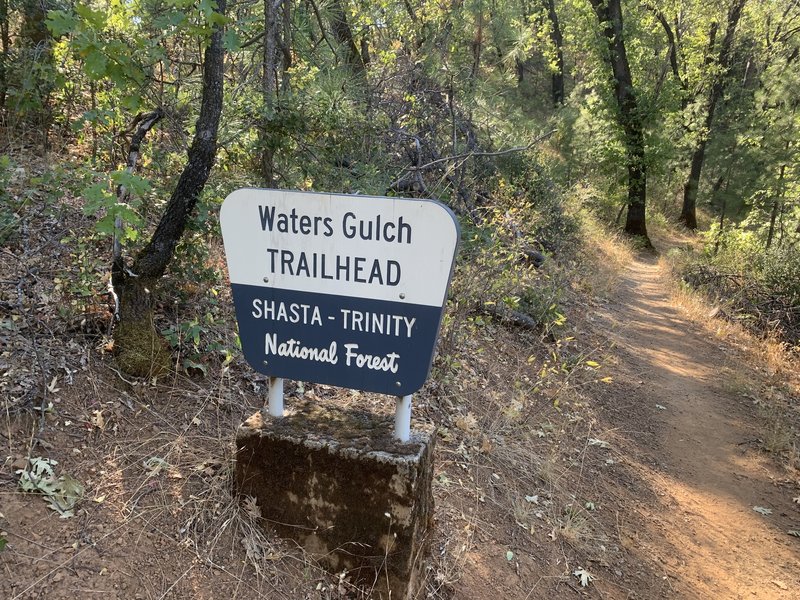 Trailhead sign from Packers Bay Road