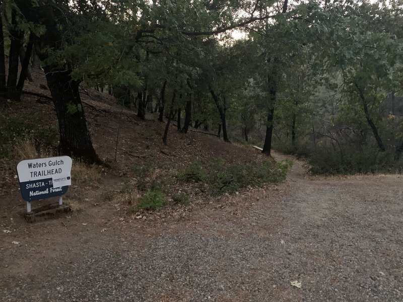 Trailhead sign from Packers Bay boat ramp parking lot