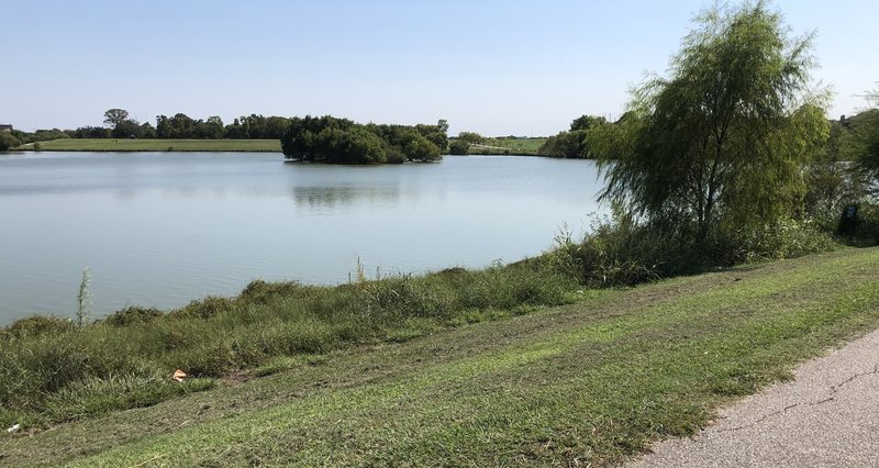 Flood control lake at Arthur Storey Park, from the Outer Loop Trail.