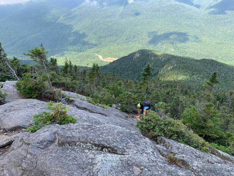 Crossing the granite.