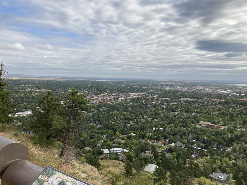 Overlooking downtown Boulder.