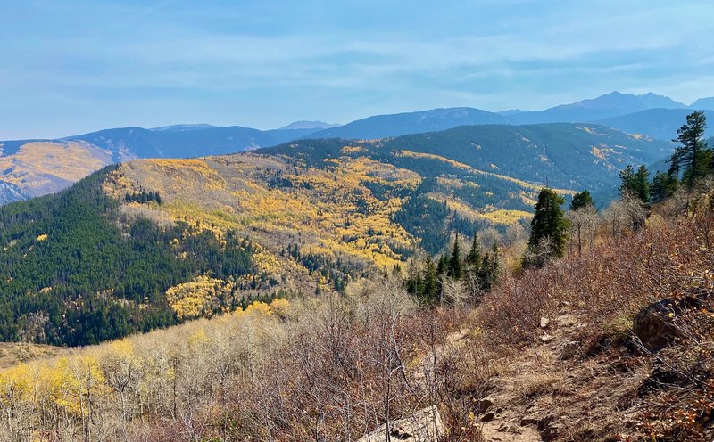 View from halfway up the Stag Gulch Trail