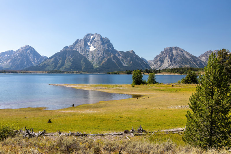 Mount Moran from the southern tip of Hermitage Point.