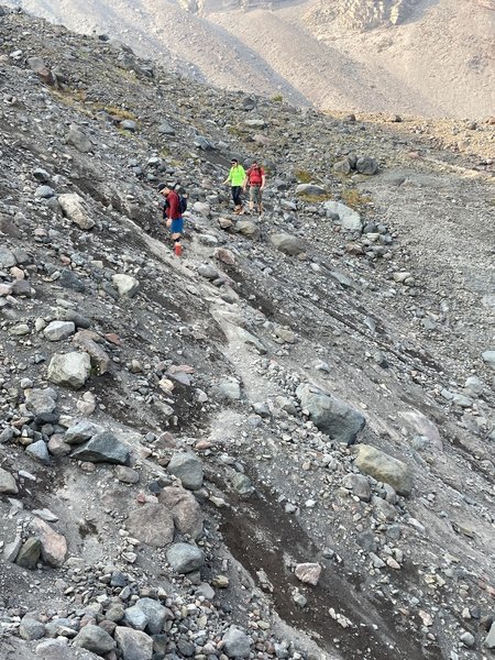 Climber worn footpath.