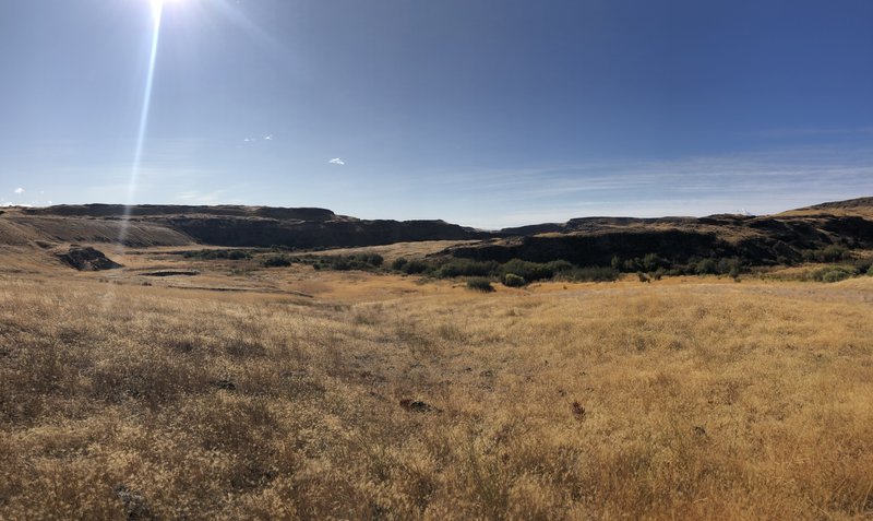 Surprising beautiful basalt and desert grassland.