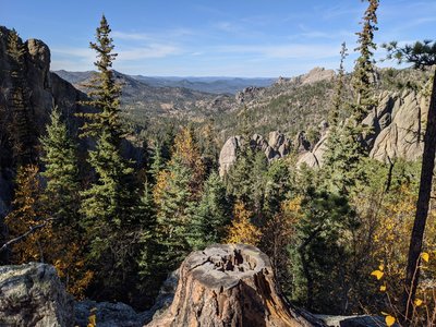 Black Hills from leg near entrance/exit of Sunday Gulch Trail.