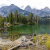 Taggart Lake with Nez Perce, Disappointment Peak, and Teewinot Mountain.