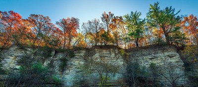 Bluffs overlooking the river.