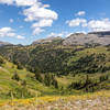 Looking into Death Canyon from Fox Creek Pass.