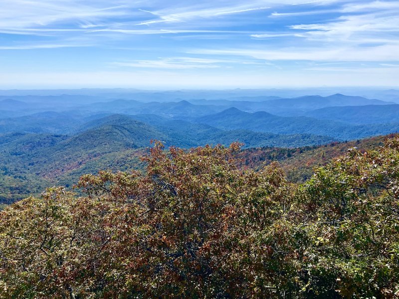 From Rabun Bald summit tower.