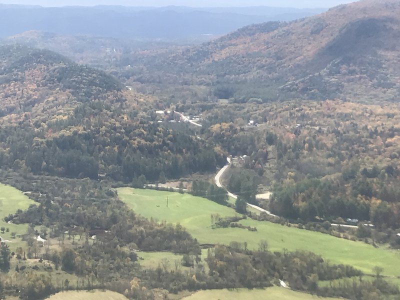 Fall colors in the valley below Little Ascutney Mountain.