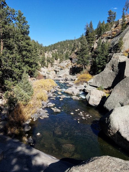 Clear water in South Platte River.