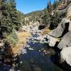 Clear water in South Platte River.