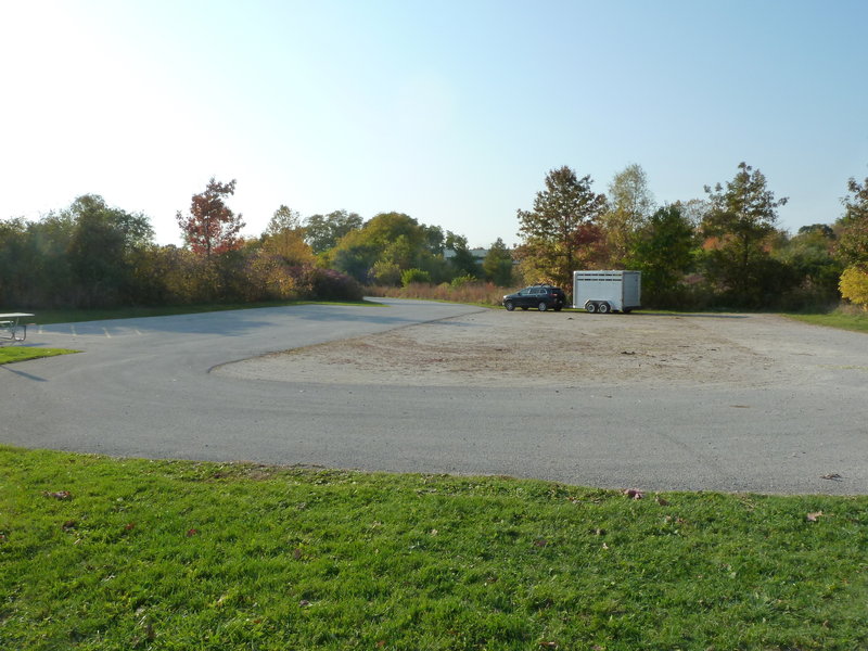 Equestrian trailer parking lot