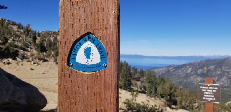 Lake Tahoe in the background of the TRT.