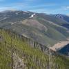 Views of Keystone ski area from the Wide Open trail