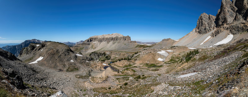 Basin just below Buck Mountain and Static Peak.