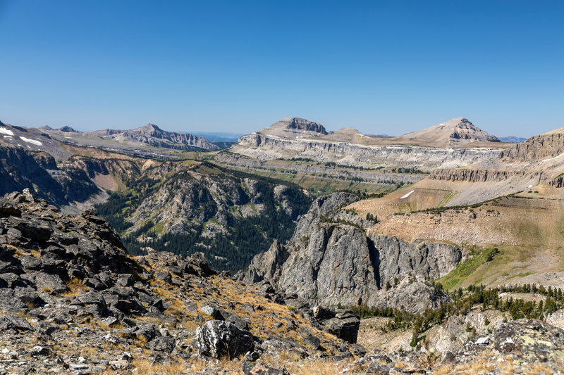 Death Canyon Shelf from Static Peak.