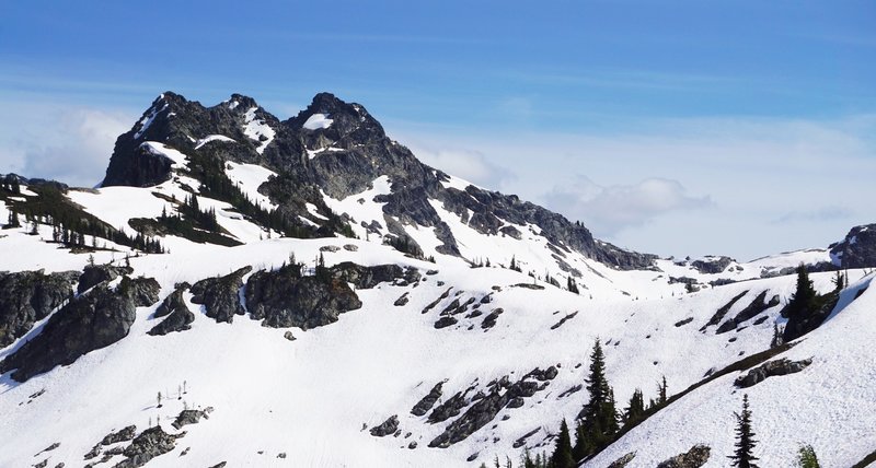 Frisco Mountain in early summer from below Heather Pass.