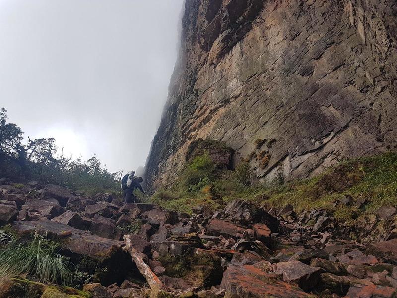 Looking up the steep Paso de las Lagrimas (Way of Tears).