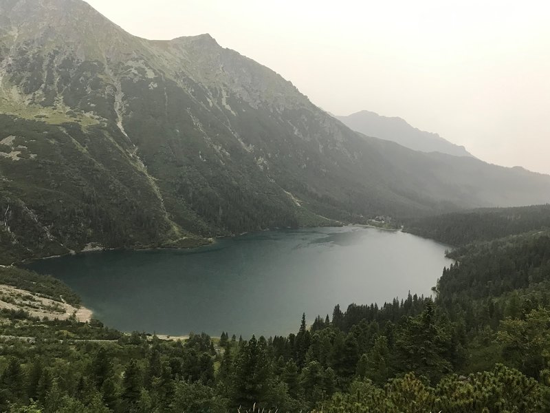 Morskie Oko lake from above