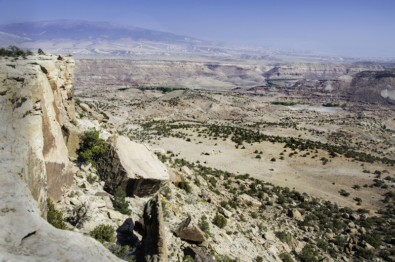 100 yards east of the trail, best view of Grand Mesa, Gunnison River and Escalante Canyon.