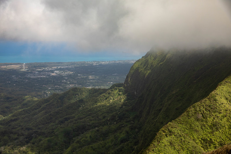 View from the top of Mt. Olympus overlooking Waimanalo.