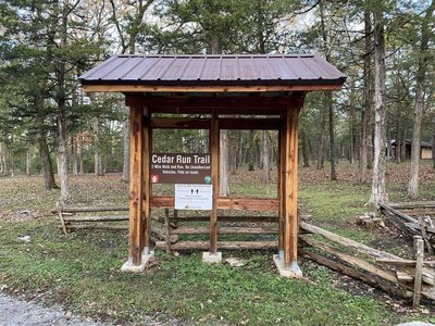 Trailhead information sign
