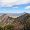 Looking SE about halfway up trail.