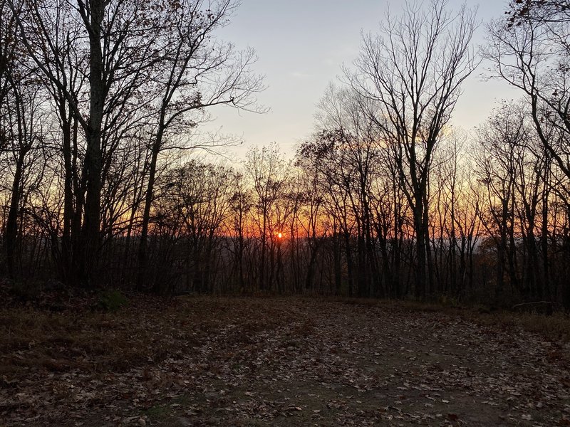 Sunset on a wonderful trail run!