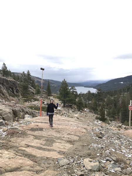 Donner Lake down below. This is near the later Lincoln Highway