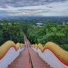 View from the top of Wat Prathat Doi Kham stairs.