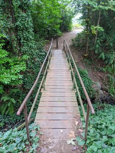 Bridge across Sunset Creek in Bellevue, Washington