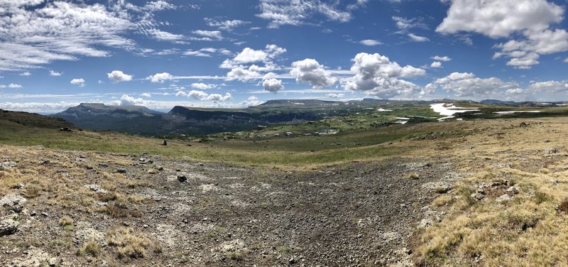 Looking out over the Flat Tops.