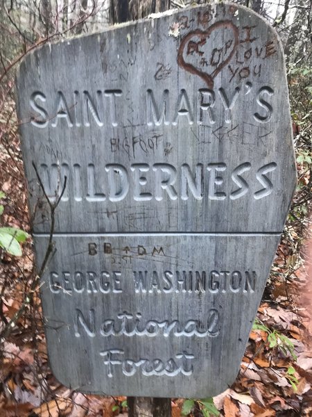 Wilderness Boundary Sign