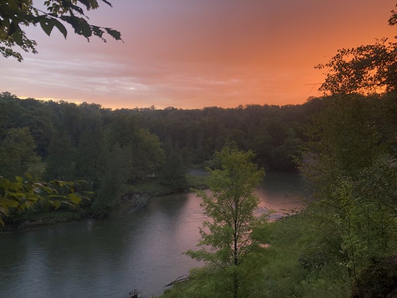 Sunrise over the Manistee River on Labor Day Weekend 2020