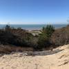 Looking down the dune toward Oval Beach.