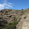 Stone section of the Cala Nans trail.