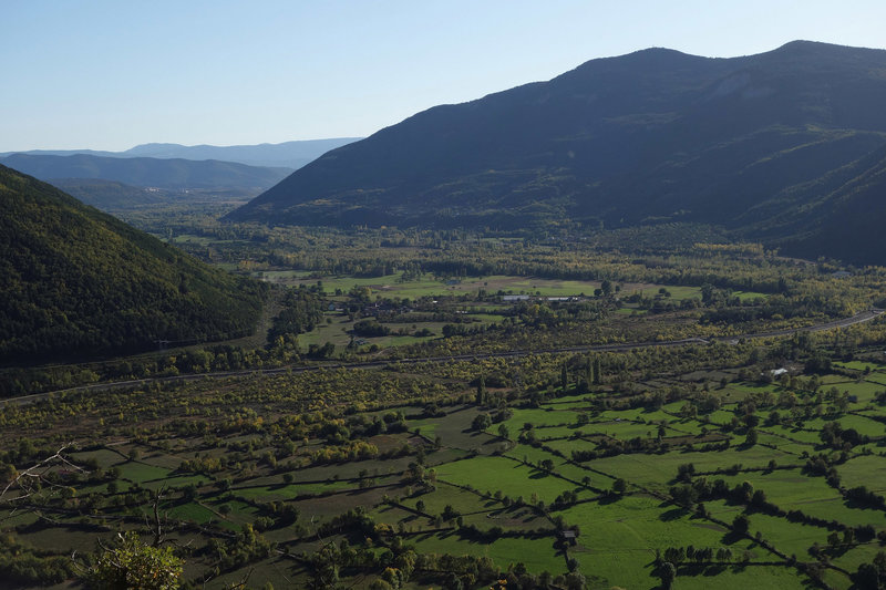 Verdant fields near Biescas